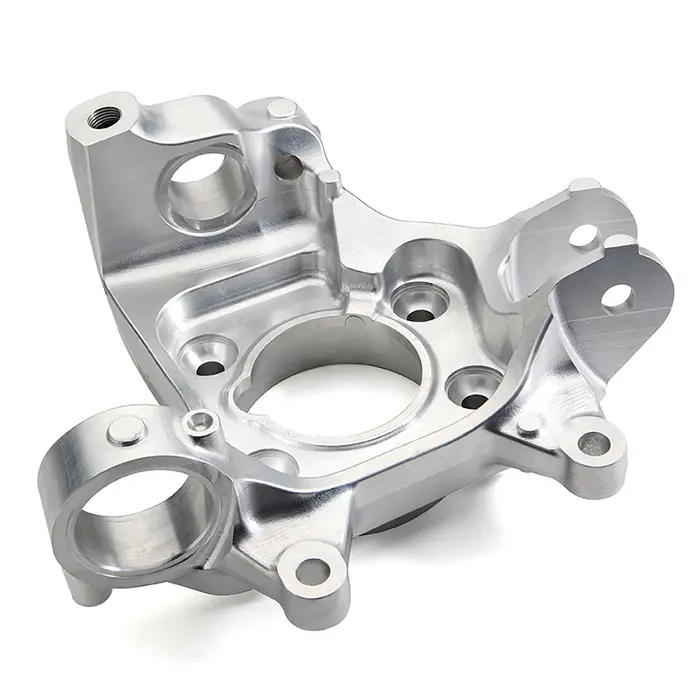 Precision 5-axis VMC milled aluminum bracket with multiple flanges and bores manufactured in Chennai with ±0.01 mm tolerance